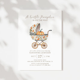 Eine kleine Pumpkin Autumn Baby Shower Einladung