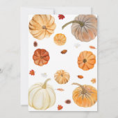 Eine kleine Pumpkin Autumn Baby Shower Einladung (Rückseite)