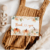 Eine kleine Pumpkin Baby Dusche Danke Karte