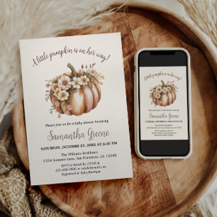 Eine kleine Pumpkin Baby Dusche Einladungen