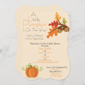 Eine kleine Pumpkin Baby Dusche laden ein Einladung (Vorne/Hinten)