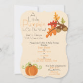 Eine kleine Pumpkin Baby Dusche laden ein Einladung (Vorderseite)