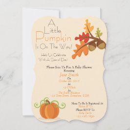 Eine kleine Pumpkin Baby Dusche laden ein Einladung