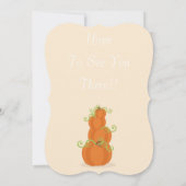 Eine kleine Pumpkin Baby Dusche laden ein Einladung (Rückseite)