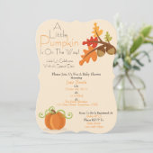 Eine kleine Pumpkin Baby Dusche laden ein Einladung (Stehend Vorderseite)