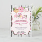 Eine kleine Pumpkin Baby-Duschkarte Einladung (Stehend Vorderseite)