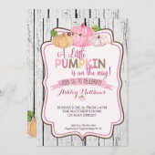 Eine kleine Pumpkin Baby-Duschkarte Einladung (Vorne/Hinten)