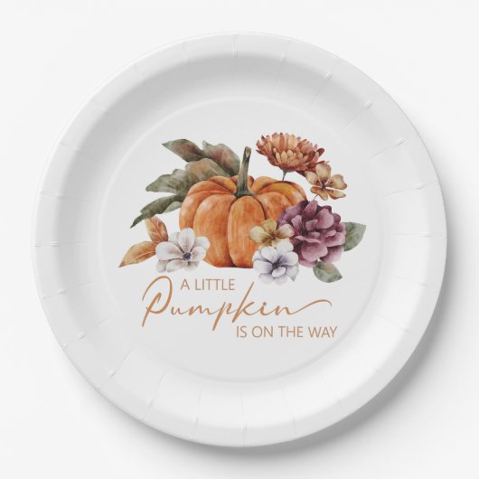 Eine kleine Pumpkin Baby-Duschplatte Pappteller (Vorderseite)