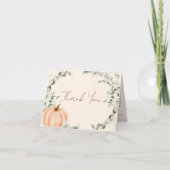 Eine kleine Pumpkin-Babydusche Dankeskarte (Vorderseite)