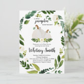 Eine kleine Pumpkin-Babydusche Einladung (Stehend Vorderseite)