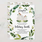 Eine kleine Pumpkin-Babydusche Einladung (Vorne/Hinten)