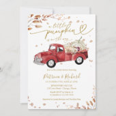 Eine kleine Pumpkin-Babydusche Einladung (Vorderseite)