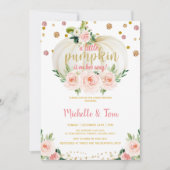 Eine kleine Pumpkin-Babydusche Einladung (Vorderseite)