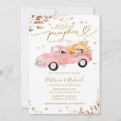 Eine kleine Pumpkin-Babydusche Einladung (Vorderseite)