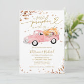 Eine kleine Pumpkin-Babydusche Einladung (Stehend Vorderseite)