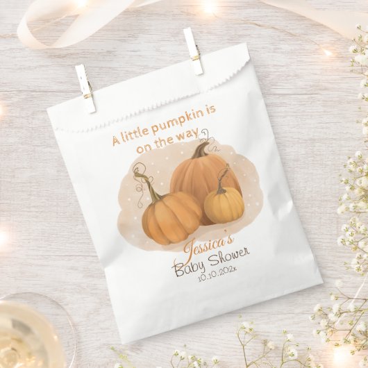 Eine kleine Pumpkin-Babydusche Geschenktütchen (Ausgeschnitten)