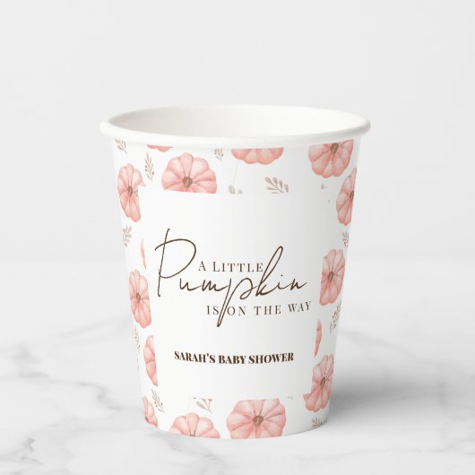 Eine kleine Pumpkin-Babydusche Pappbecher (Vorderseite)