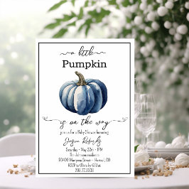 Eine kleine Pumpkin Blue Baby Dusche Einladung