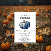 Eine kleine Pumpkin Blue Baby Dusche Einladung