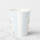 Eine kleine Pumpkin Blue Truck Gingham Baby Dusche Pappbecher (Links)
