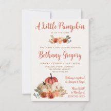 Eine kleine Pumpkin Blush Floral Swash Baby Dusche