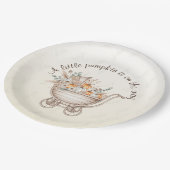 Eine kleine Pumpkin Boho Babydusche Papierplatte Pappteller (Schrägansicht)