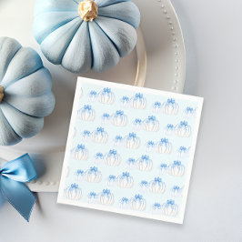 Eine kleine Pumpkin Bow Fall Boy Baby Dusche Serviette