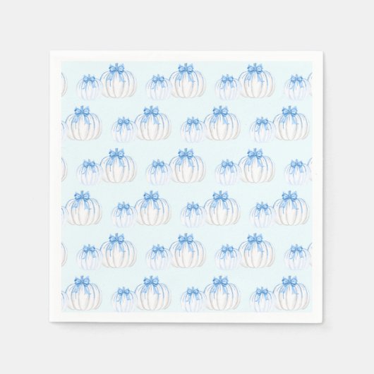 Eine kleine Pumpkin Bow Fall Boy Baby Dusche Serviette (Vorderseite)