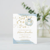 Eine kleine Pumpkin Budget Baby Dusche Einladung (Stehend Vorderseite)