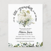 Eine kleine Pumpkin Budget Baby Dusche Einladung (Vorderseite)