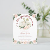 Eine kleine Pumpkin Budget Baby Dusche Einladung (Stehend Vorderseite)