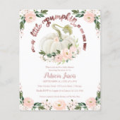 Eine kleine Pumpkin Budget Baby Dusche Einladung (Vorderseite)