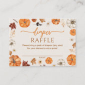 Eine kleine Pumpkin Diaper Raffle Enclosure Card Begleitkarte (Vorderseite)