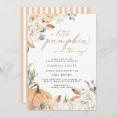Eine kleine Pumpkin Fall Baby Dusche Einladung (Vorne/Hinten)