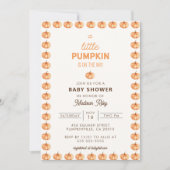Eine kleine Pumpkin Fall Baby Dusche Einladung (Vorderseite)