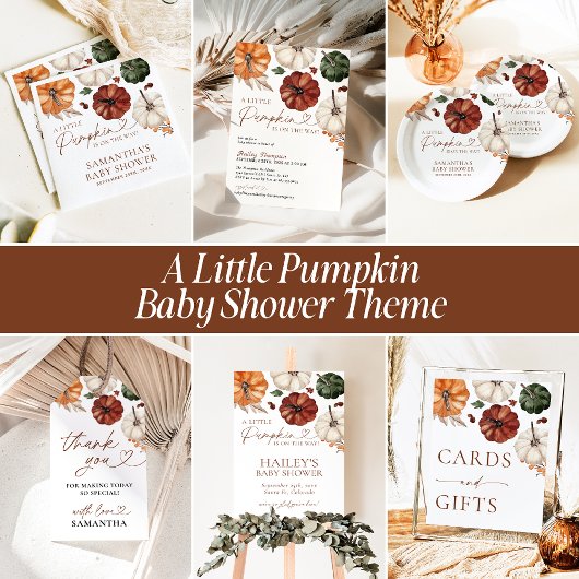 Eine kleine Pumpkin Fall Baby Dusche Einladung