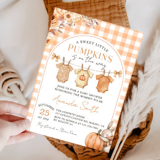 Eine kleine Pumpkin Fall Baby Dusche Einladung