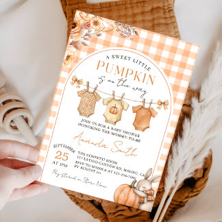 Eine kleine Pumpkin Fall Baby Dusche Einladung