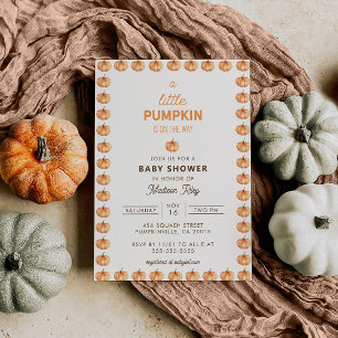 Eine kleine Pumpkin Fall Baby Dusche Einladung