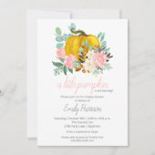 Eine kleine Pumpkin Fall Baby Dusche Einladung (Vorderseite)