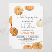 Eine kleine Pumpkin Fall Baby Dusche Einladung (Vorne/Hinten)