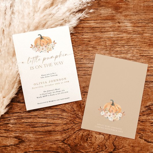 Eine kleine Pumpkin Fall Baby Dusche | Fall Girl B Einladung
