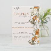 Eine kleine Pumpkin Fall Baby Dusche | Gender Neut Einladung (Stehend Vorderseite)