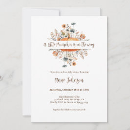 Eine kleine Pumpkin Fall Baby Dusche | Gender Neut Einladung