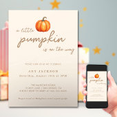 Eine kleine Pumpkin Fall Baby Dusche | Gender Neut Einladung
