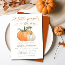 Eine kleine Pumpkin Fall Baby Dusche | Gender Neut