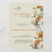 Eine kleine Pumpkin Fall Baby Dusche | Gender Neut Einladung (Vorne/Hinten)