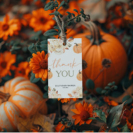 Eine kleine Pumpkin Fall Baby Dusche Geschenkanhänger