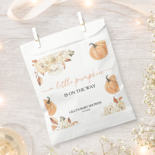 Eine kleine Pumpkin Fall Baby Dusche Geschenktütchen (Ausgeschnitten)