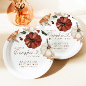 Eine kleine Pumpkin Fall Baby Dusche Pappteller